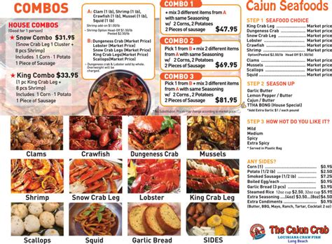 The Cajun Crab Menu – The Cajun Crab