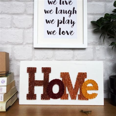 HOME Sign String Art Unique Handmade Gift Idea Home Decor Wall Art Wall ...