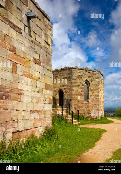 Part of the ruins of Stafford Castle Staffordshire England UK a Stock ...