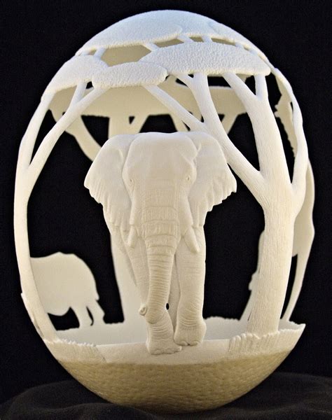 Simply Creative: Carved Ostrich Egg by Eggdoodler