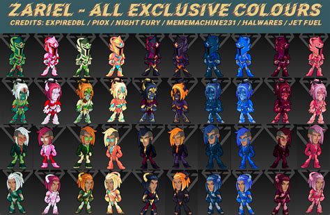 Zariel - All Exclusives & Team Colours : r/Brawlhalla