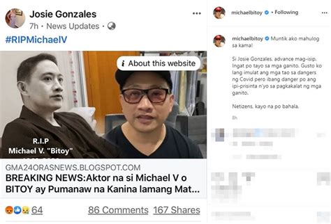 "Bitoy Pumanaw Na?": Michael V. Reacts To Death Hoax