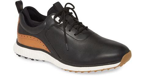 Johnston & Murphy H-1 Luxe Waterproof Golf Shoe in Black for Men | Lyst