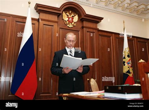 Russian President Vladimir Putin in his Kremlin office Stock Photo - Alamy