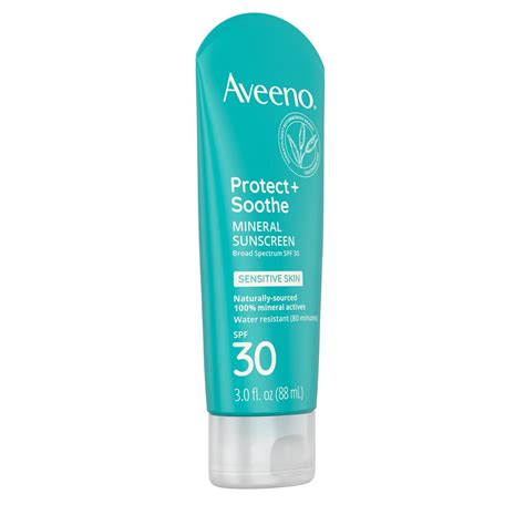 Aveeno Protect + Soothe Mineral Sunscreen Broad Spectrum SPF 30 - Shop Sunscreen & self tanners ...