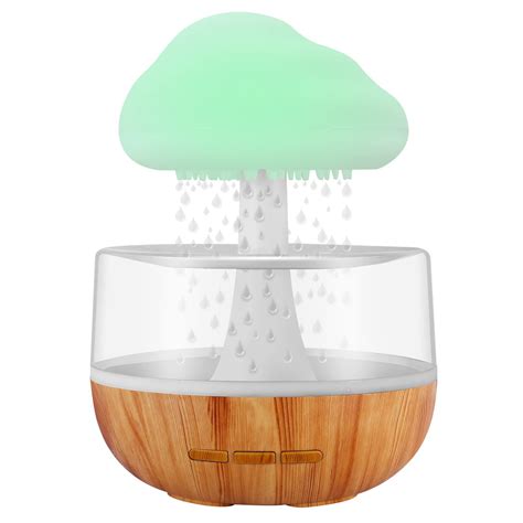 Weljoy Zen Raining Cloud Night Light Aromatherapy Essential Oil Diffuser