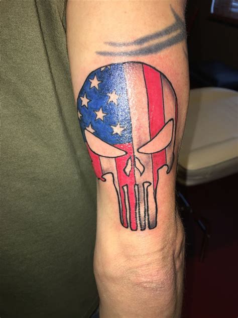 Punisher tattoo American flag punisher tattoo | Punisher tattoo ...