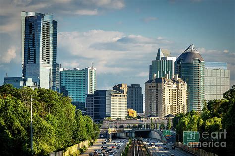 Buckhead Skyline - Atlanta GA Photograph by The Photourist - Pixels