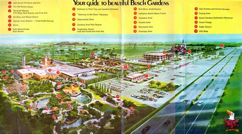 Theme Park Brochures Busch Gardens Tampa Map 1960 | ThemeParkBrochures.net