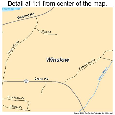 Winslow Maine Street Map 2386480