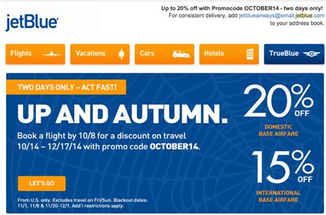 Up to 20% off JetBlue Flights! - Deals We Like