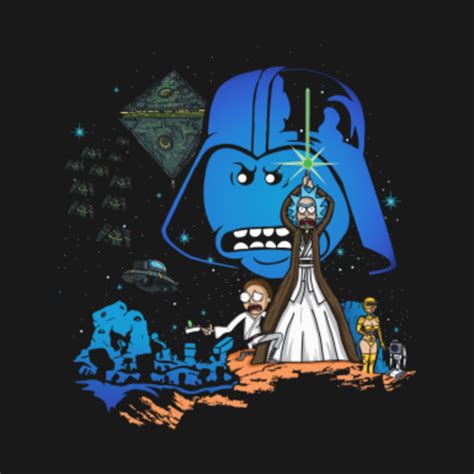 Rick Wars - Rick And Morty - T-Shirt | TeePublic