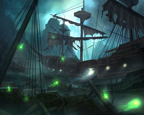 Ghost Pirate Ship Wallpaper - WallpaperSafari