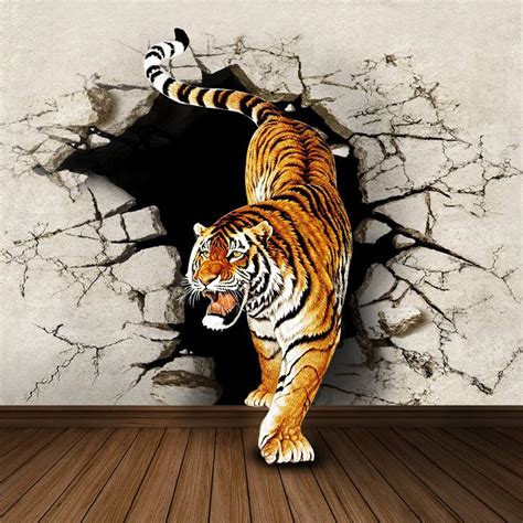 Tiger Murals Promotion-Online Shopping for Promotional Tiger Murals on ... | 3d wall painting ...