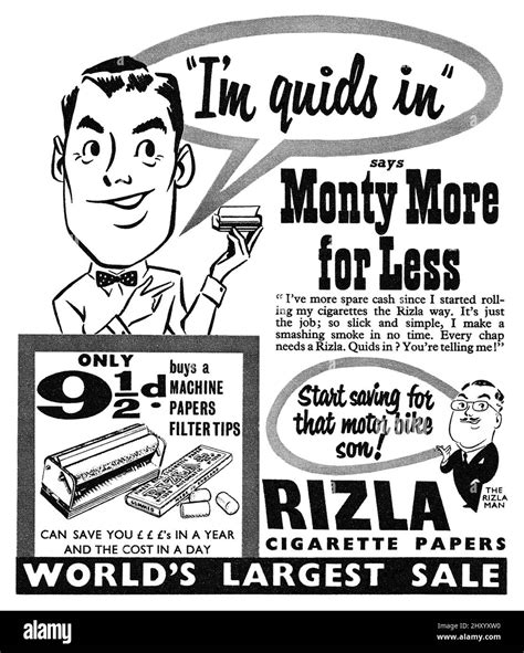 Vintage rizla rolling papers Black and White Stock Photos & Images - Alamy