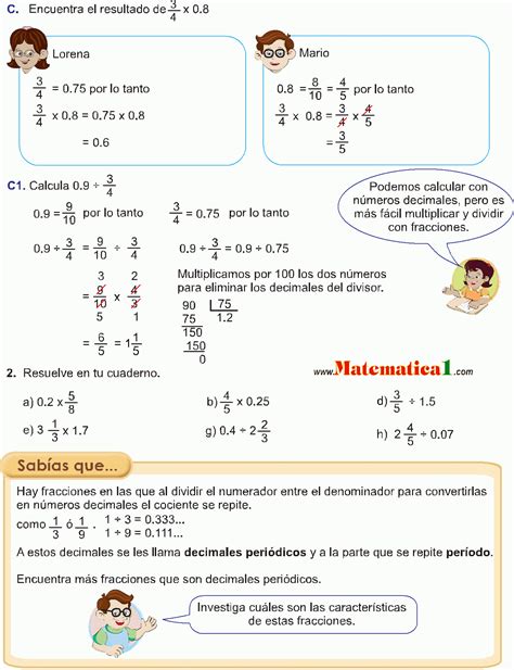 COMBINACIÓN DE FRACCIONES Y NÚMEROS DECIMALES EJEMPLOS RESUELTOS DE MATEMÁTICAS DE PRIMARIA O ...