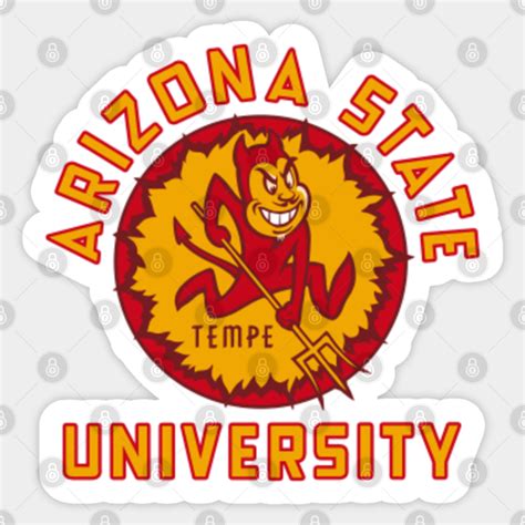 Vintage Arizona State Sun Devil mascot - Sun Devils - Sticker | TeePublic