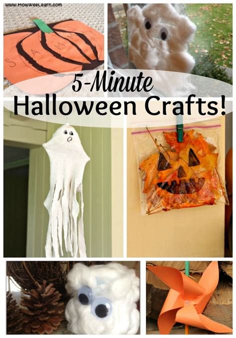 5 Minute Halloween Crafts! - How Wee Learn | Halloween crafts for kids, Halloween crafts, Quick ...