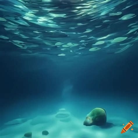 Aesthetic underwater scene