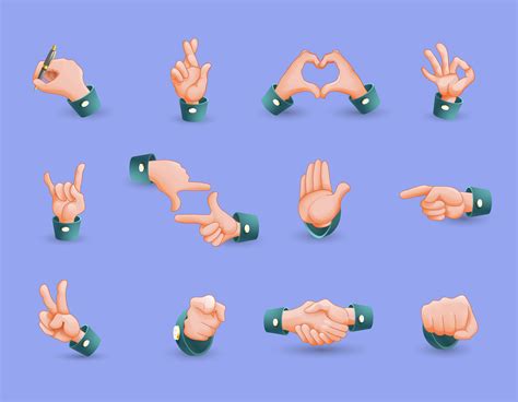 Icon Set Of Hand Gestures 467610 Vector Art at Vecteezy