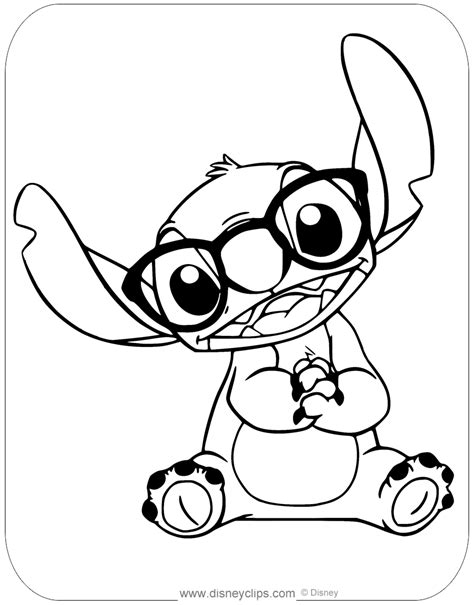 stitch colouring for kids Cute stitch coloring page for kids