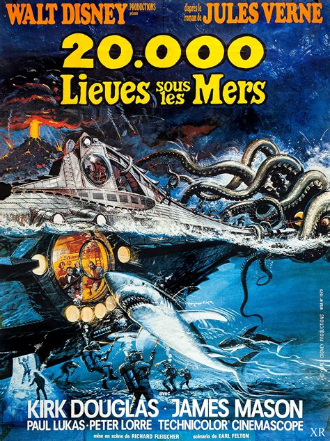 1954 ... '20,000 Leagues Under the Sea' | Leagues under the sea, Movie posters, French movie posters