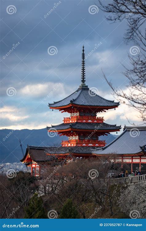 KYOTO, JAPAN - DEC13, 2018 - Red Pagoda at Kiyomizu Temple that is Part ...