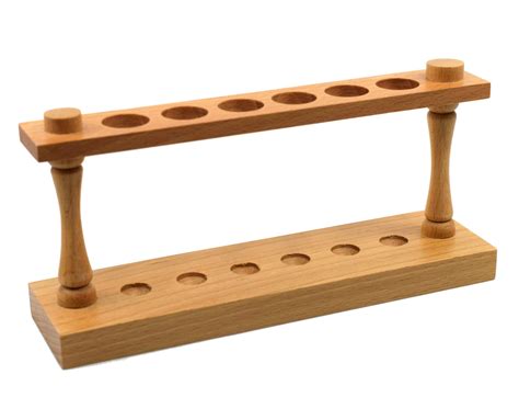 Wooden Test Tube Rack - Holds 6 Tubes - 9.75" Wide - Polished Wood ...