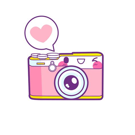 cute camera sticker emoticon 485797 Vector Art at Vecteezy