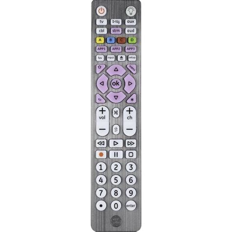 GE GE 6-Device Universal Remote Control, Streaming, Brushed Silver in ...