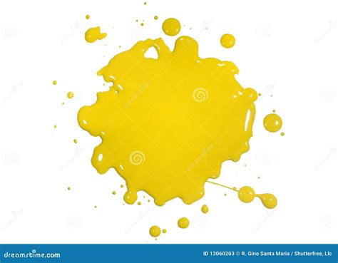 Yellow Paint Splatter Royalty-Free Stock Photo | CartoonDealer.com #13060203