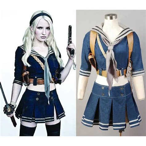 Sucker Punch cosplay Baby Doll costume Jacket Scarf Sailor Dress Skirt ...