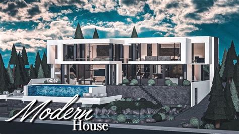 Luxury Modern House Part1 | Bloxburg | (No Large Plot) 500K Speed Build ...