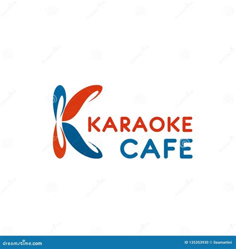 Karaoke Cafe Vector Letter K Icon Stock Vector - Illustration of letter ...