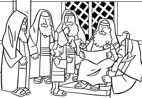 The Boy Jesus Visits the Temple - Coloring Page - SundaySchoolist