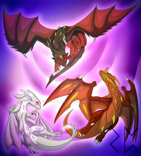 Bakugan / Drago, Wavern y Helios / Redraw by Spectra48 on DeviantArt