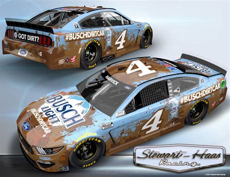 Special Busch scheme for Kevin Harvick at Bristol dirt race - Jayski's ...