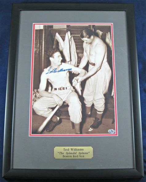 Ted Williams Autographed Photo Display - Memorabilia Center