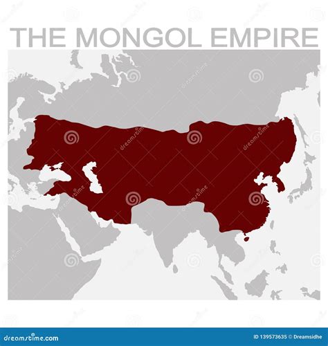 Map of the mongol Empire stock vector. Illustration of culture - 139573635