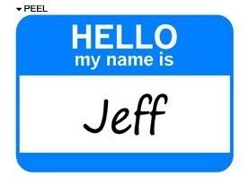 Amazon.com: Hello My Name Is Jeff - Window Bumper Laptop Sticker: Automotive