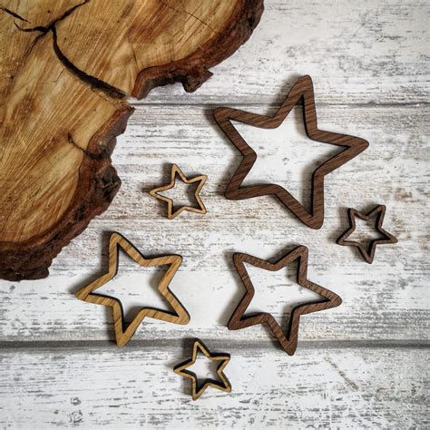 Stars Set of 6 Wooden Art Bedroom Nursery Decoration - Etsy