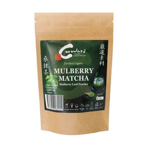 Carwari Organic Mulberry Matcha Leaf Powder 50g - Vegan Co