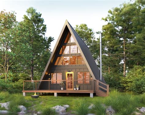 Modern A-frame Cabin Architectural Plans Custom 24' X 36' Cabin ...