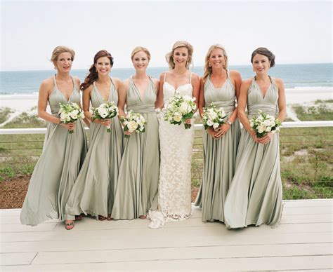 A real wedding featuring our sage green multiway, convertible, twist wrap dresses … | Sage ...