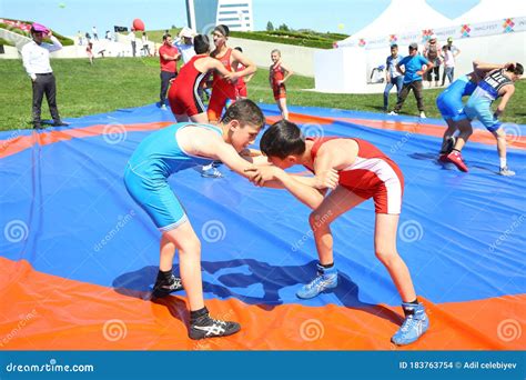 Kids Wrestling On The Floor - Boys Game Royalty-Free Stock Photo ...