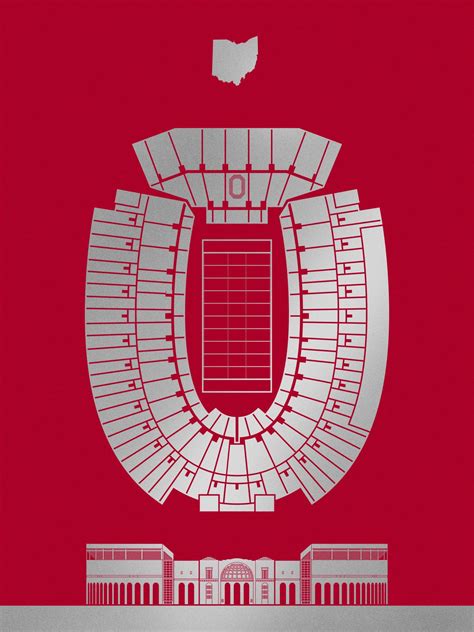 Ohio Stadium Screenprint – NOMO Design