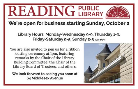 Reading Public Library Reopening – The Reading Post