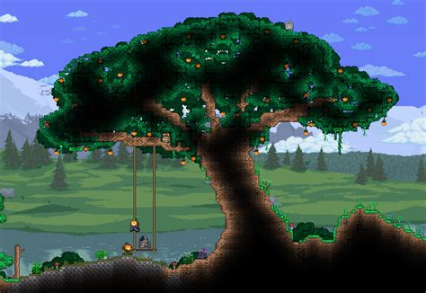 A tree I "built" in journey mode. : Terraria