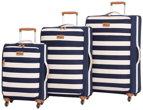 IT Luggage Lightweight Large 4 Wheel Suitcase - Nautical. Review