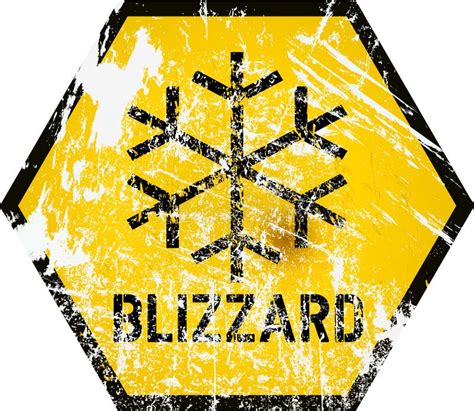 Blizzard Warning Signs | Snow Warning Sign Stock Photo By C Arcady ...